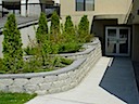 Decorative retaining walls for Calgary Condo